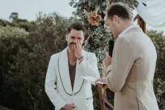 jonas and ben together at grootbos on their wedding day