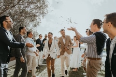 jonas and ben during their grootbos wedding celebration