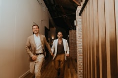 ben and jonas during their wedding at grootbos