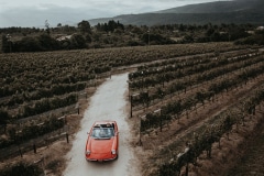 chloe and adam during their destination wedding at newstead vineyards