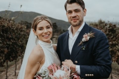 chloe and adam's destination wedding captured at newstead vineyards