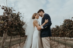 a frame from chloe and adam's destination wedding at newstead vineyards