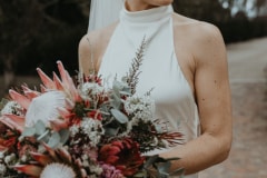 chloe and adam photographed at newstead vineyards wedding