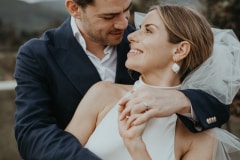 chloe and adam, newstead vineyards destination wedding