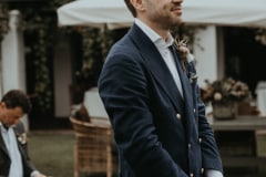 a moment from chloe and adam's newstead vineyards wedding