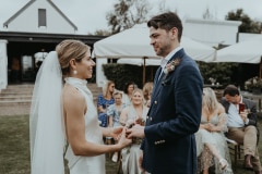 chloe and adam photographed during their newstead vineyards wedding day