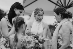 a moment from chloe and adam's newstead vineyards wedding