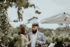 a wedding photograph of chloe and adam at newstead vineyards