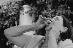 chloe at newstead vineyards on her wedding day