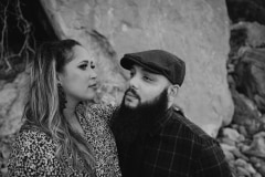 Engagement portrait of Gillian and Eddie at Robberg