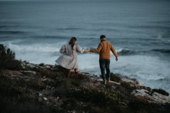 Eddie and Gillian at Robberg during their engagement session