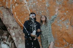 Eddie and Gillian together during their Robberg engagement session
