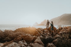Karabo and Jurgita photographed on their Harkerville adventure shoot