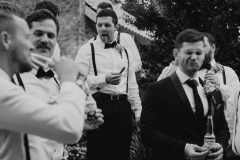 maria and marcel at the end of their villa castollini wedding