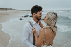 megan and juan at the end of their port elizabeth wedding day