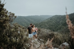 Sim with family members during the Natures Valley shoot