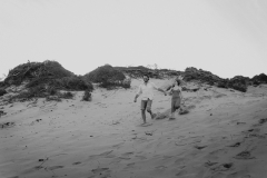 shannon and dusty engagement portrait at keurboomstrand