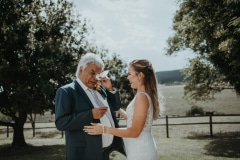 Sharlize and Adriaan together at their wedding venue