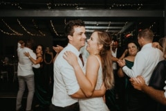 Adriaan and Sharlize together on their wedding day