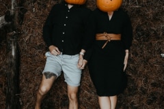 Sharyn and Tez photographed together for their Halloween session