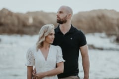 Talia and Brad at the Heads during their engagement shoot