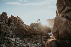 Talia and Brad at the Knysna Heads during their engagement shoot