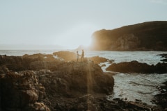 Talia and Brad photographed together at Knysna Heads