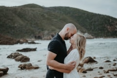 Brad and Talia at the Heads for their engagement shoot