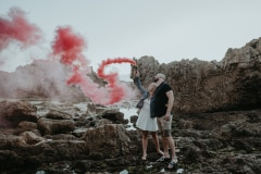 Engagement portrait of Talia and Brad at Knysna Heads